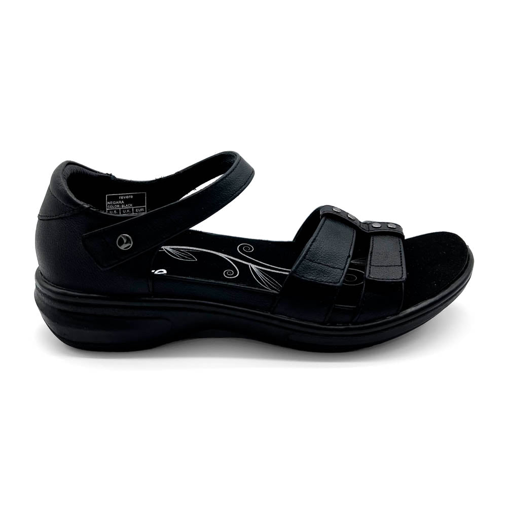 Revere Women's Negara Black  Natural Fit Footwear