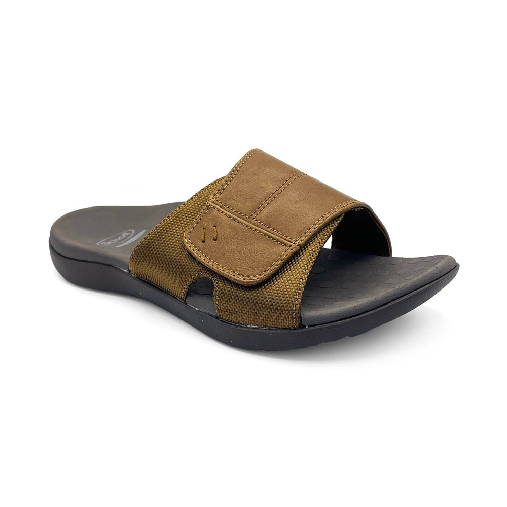 Scholl Orthaheel Men's Cable Brown  Natural Fit Footwear