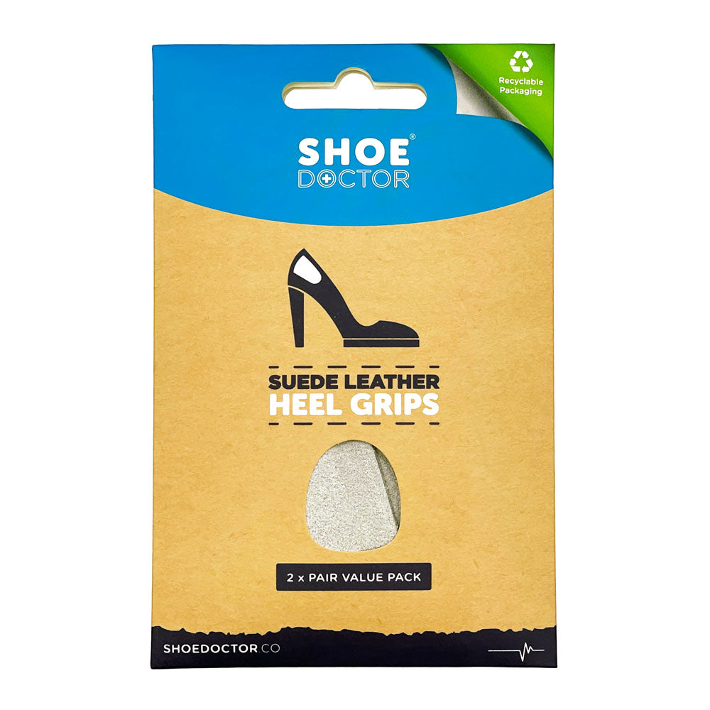 Shoe Doctor Slip Suede Heel Grips (2 Pair Pack) Natural Fit Footwear