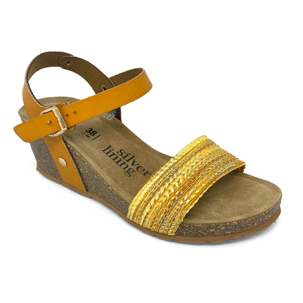Silver Lining Women's Donna Multi Gold  Natural Fit Footwear