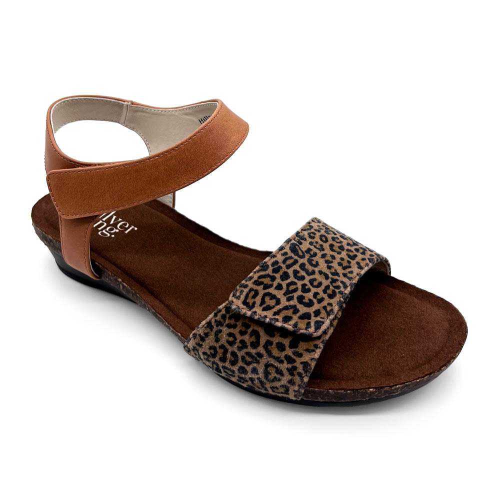 Silver Lining Women's Hillary Tan/Leopard  Natural Fit Footwear