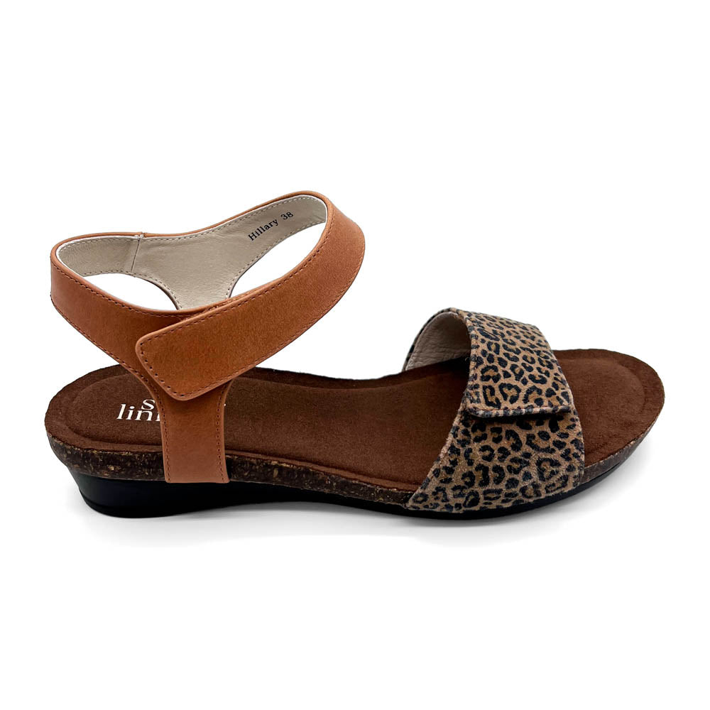 Silver Lining Women's Hillary Tan/Leopard  Natural Fit Footwear