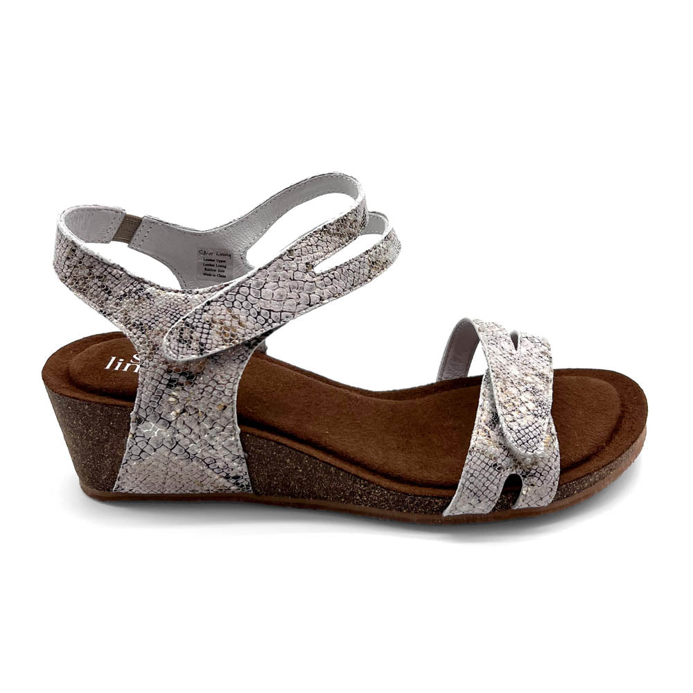 Silver Lining Women's Kimberley Taupe Snake  Natural Fit Footwear
