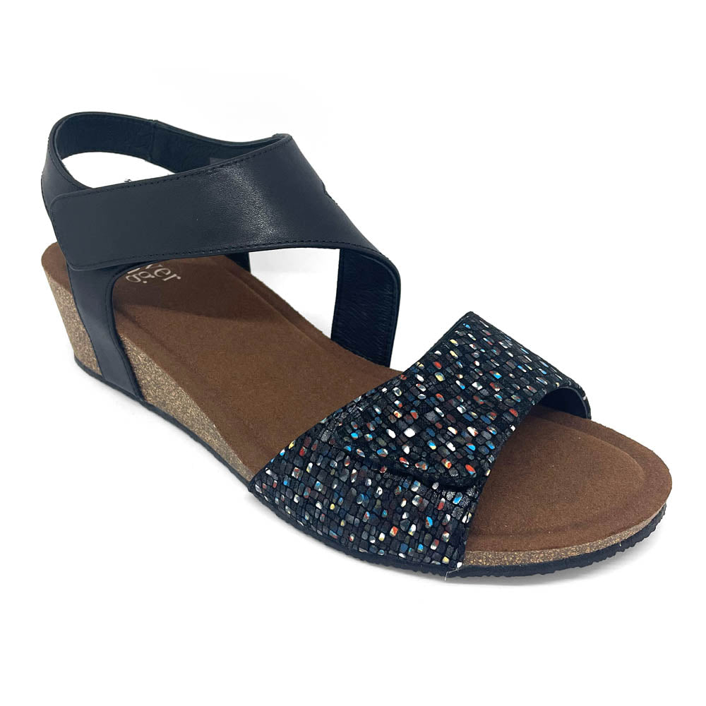 Silver Lining Women's Kyra Black Combo  Natural Fit Footwear