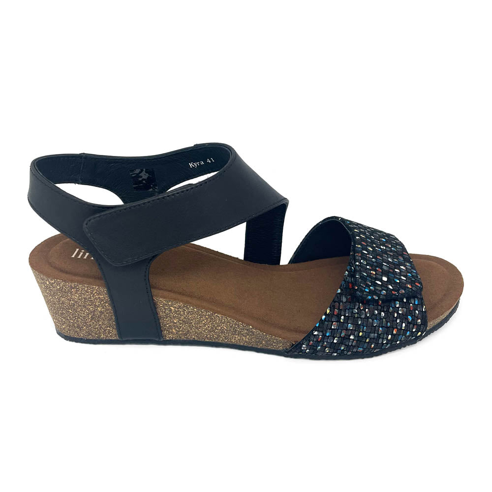 Silver Lining Women's Kyra Black Combo  Natural Fit Footwear