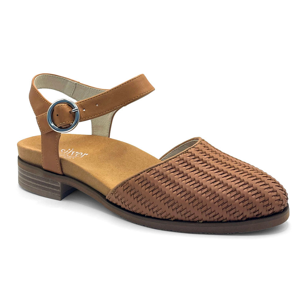 Silver Lining Women's Zahara Tan Weave  Natural Fit Footwear