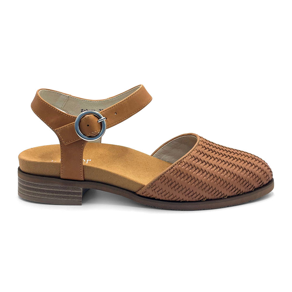 Silver Lining Women's Zahara Tan Weave  Natural Fit Footwear