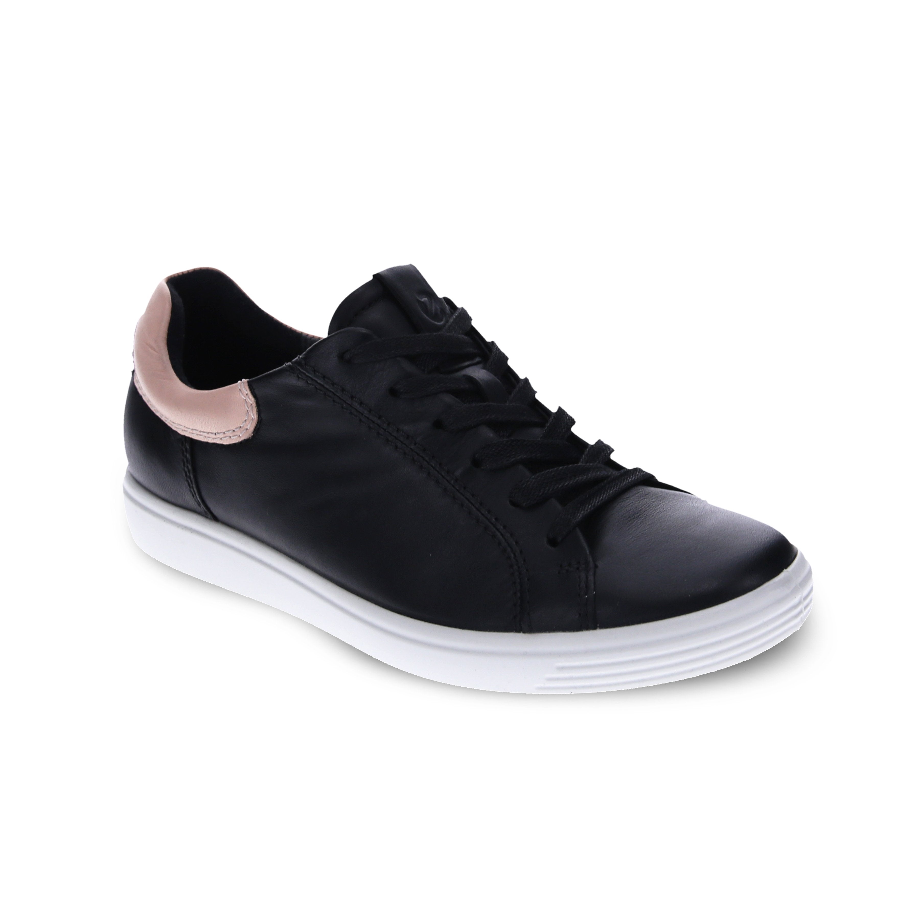 ECCO Women's Soft 7 Street Black Rose Dust  Natural Fit Footwear