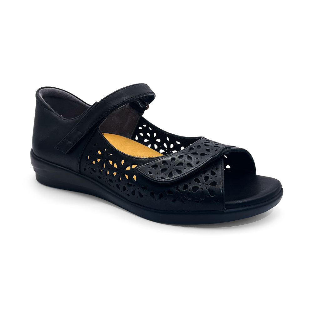 Ziera Women's Daffodil W-ZR Black Natural Fit Footwear