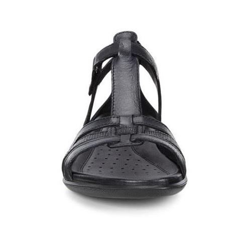 ECCO Women's Flash T-Bar Sandal Black  Natural Fit Footwear