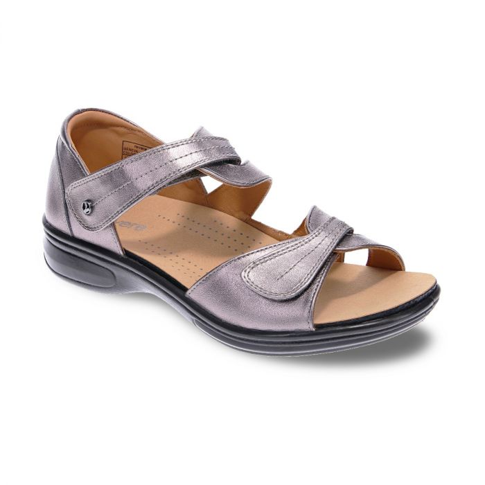 Revere Women's Geneva Gunmetal Natural Fit Footwear