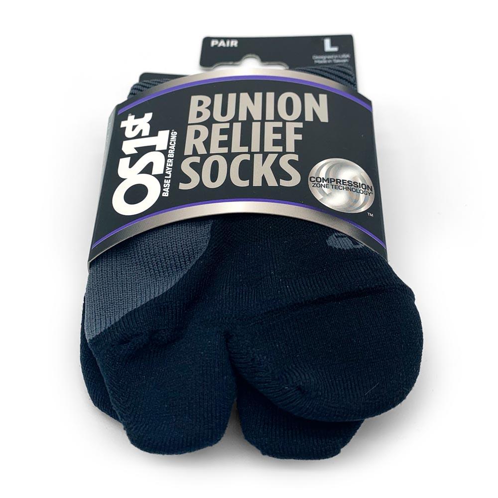 OS1st BR4 Bunion Relief Socks Black  Natural Fit Footwear