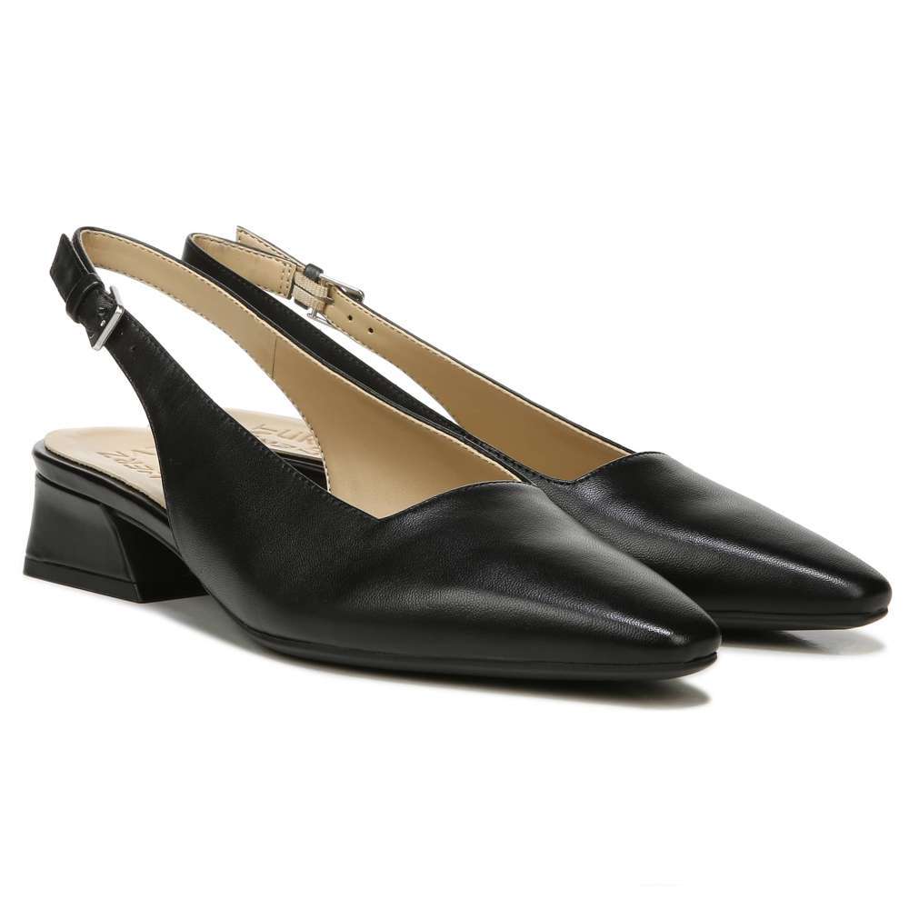 Lesley Back Strap Heel - Black