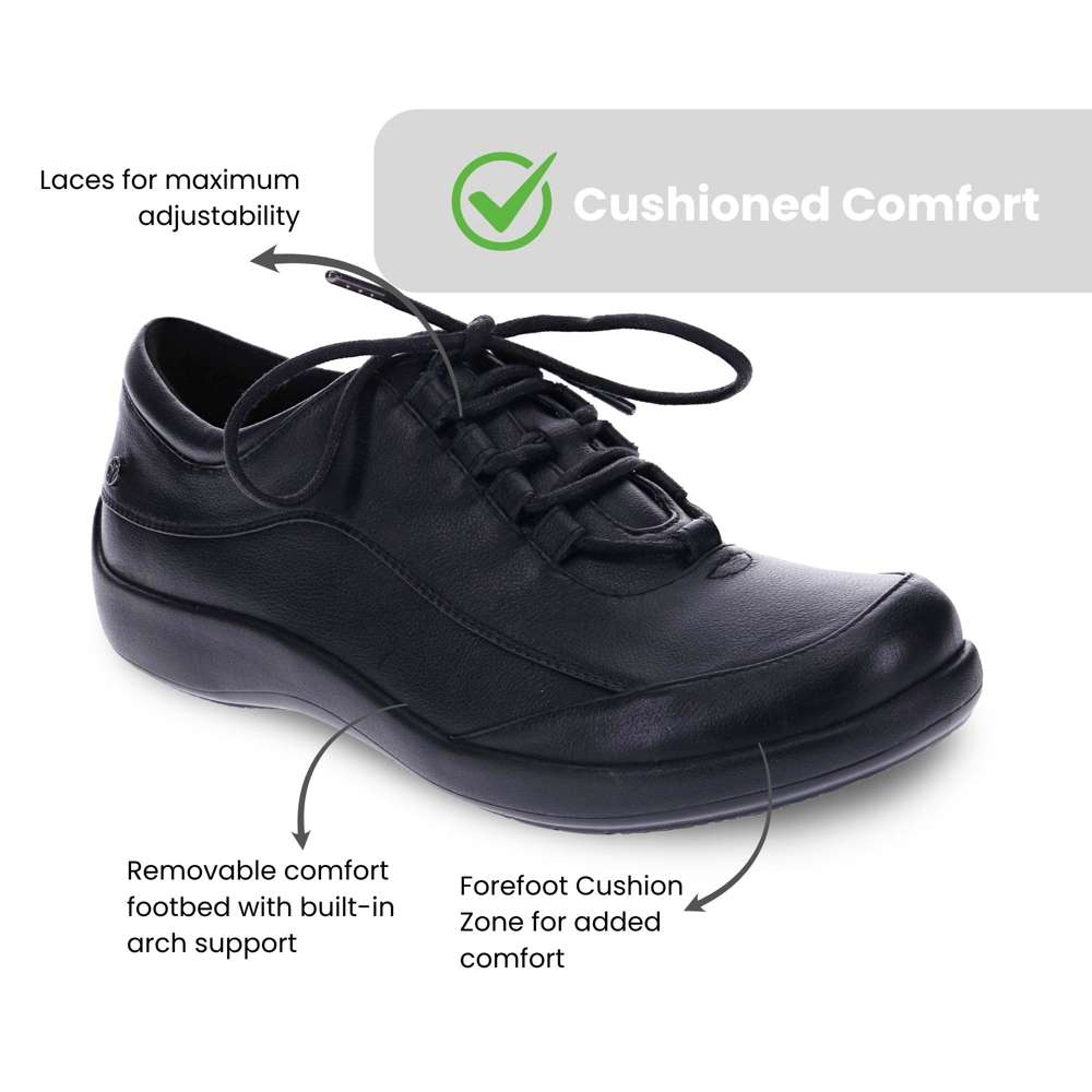 Alberta Lace-Up Casual Sneaker - Black French