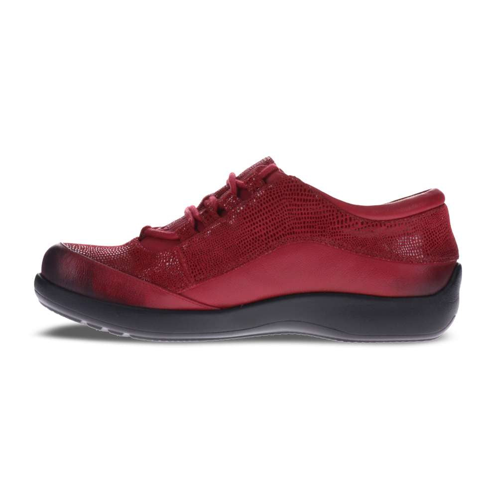 Alberta Lace-Up Casual Sneaker - Cherry Lizard