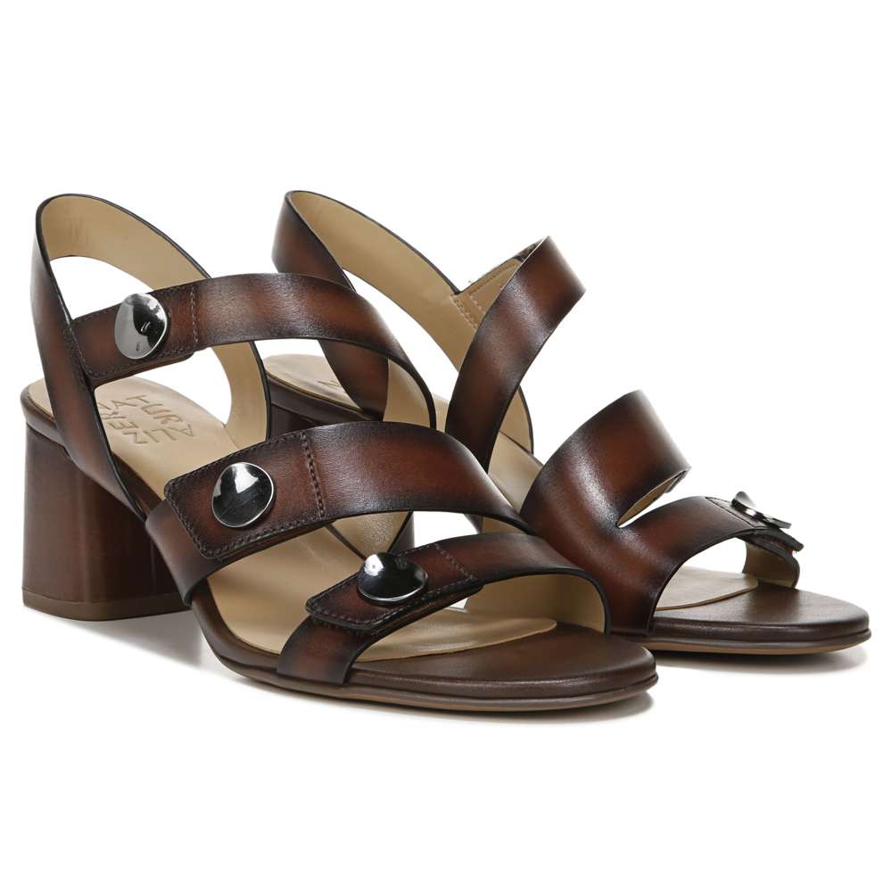 Alicia Heeled Sandal - Brown