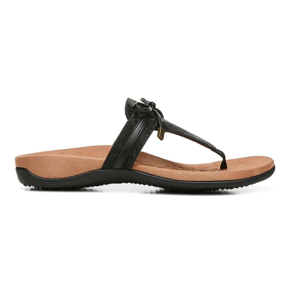 Amaya Toe Post Sandal - Black
