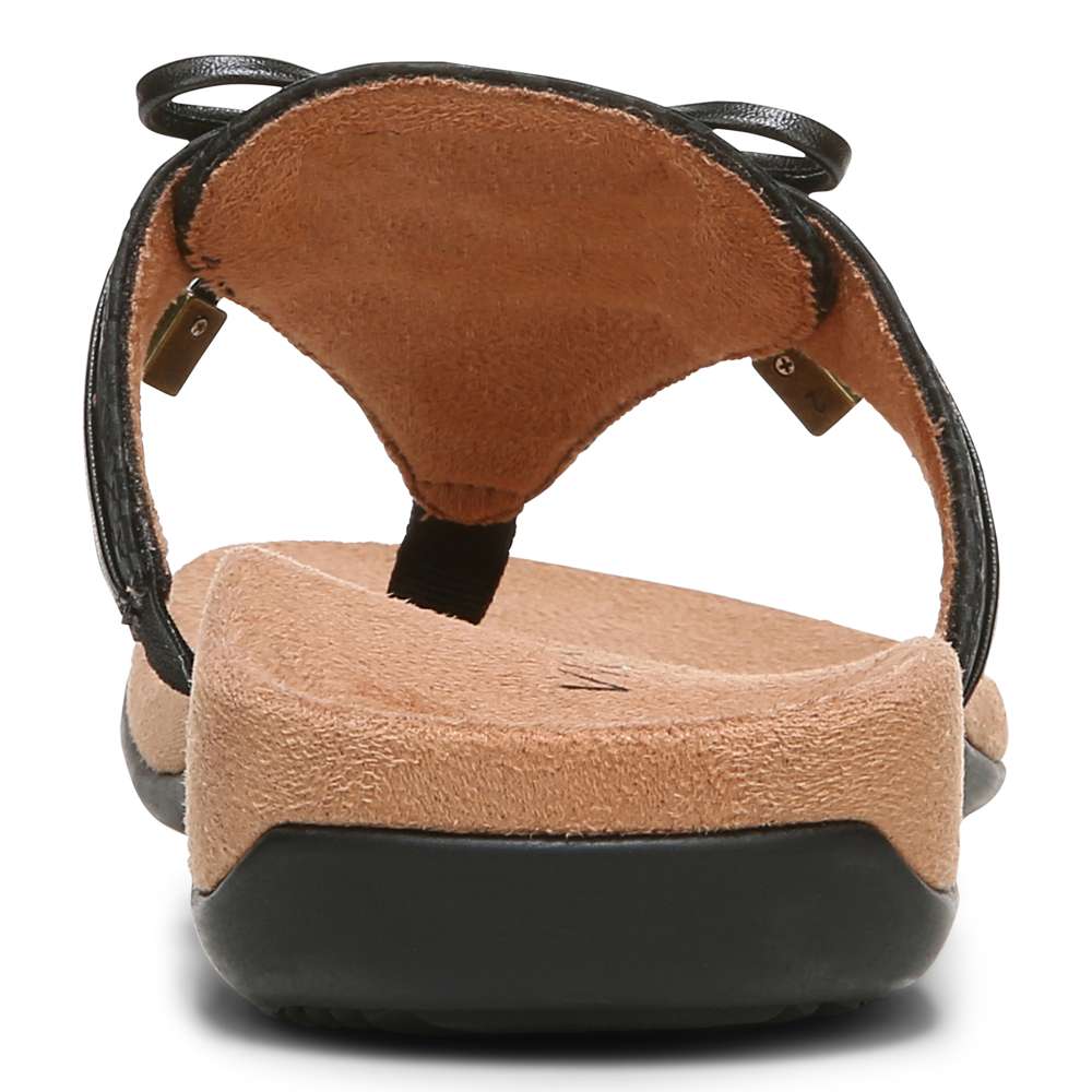 Amaya Toe Post Sandal - Black
