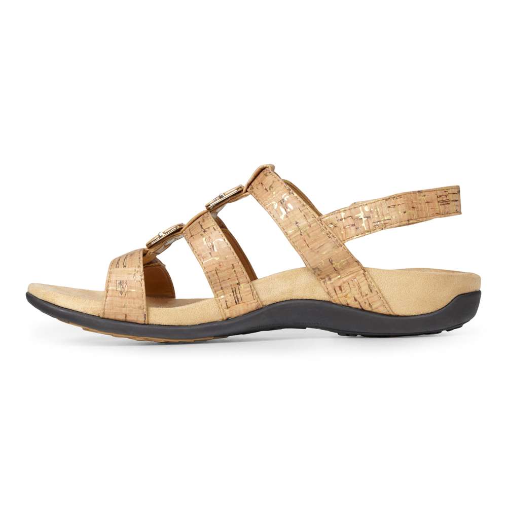 Amber Adjustable Sandal - Gold Cork