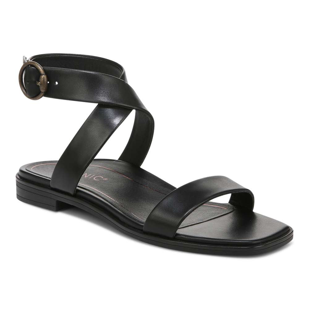 Anaya Sandal - Black Leather