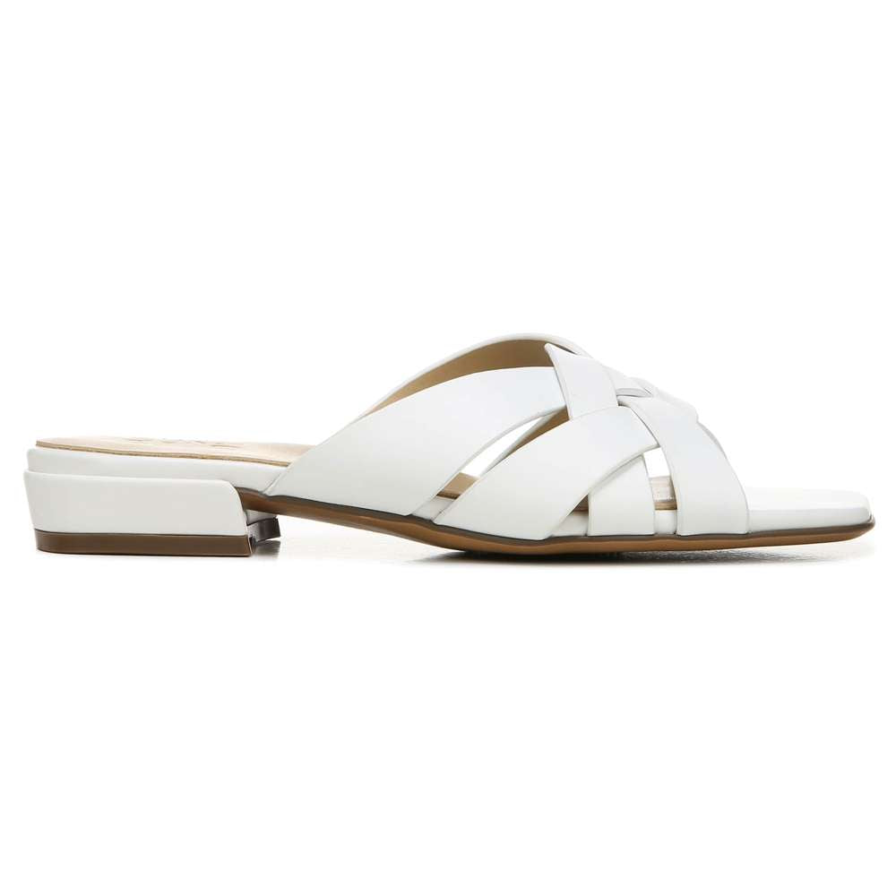 Ashford Slide - White Leather