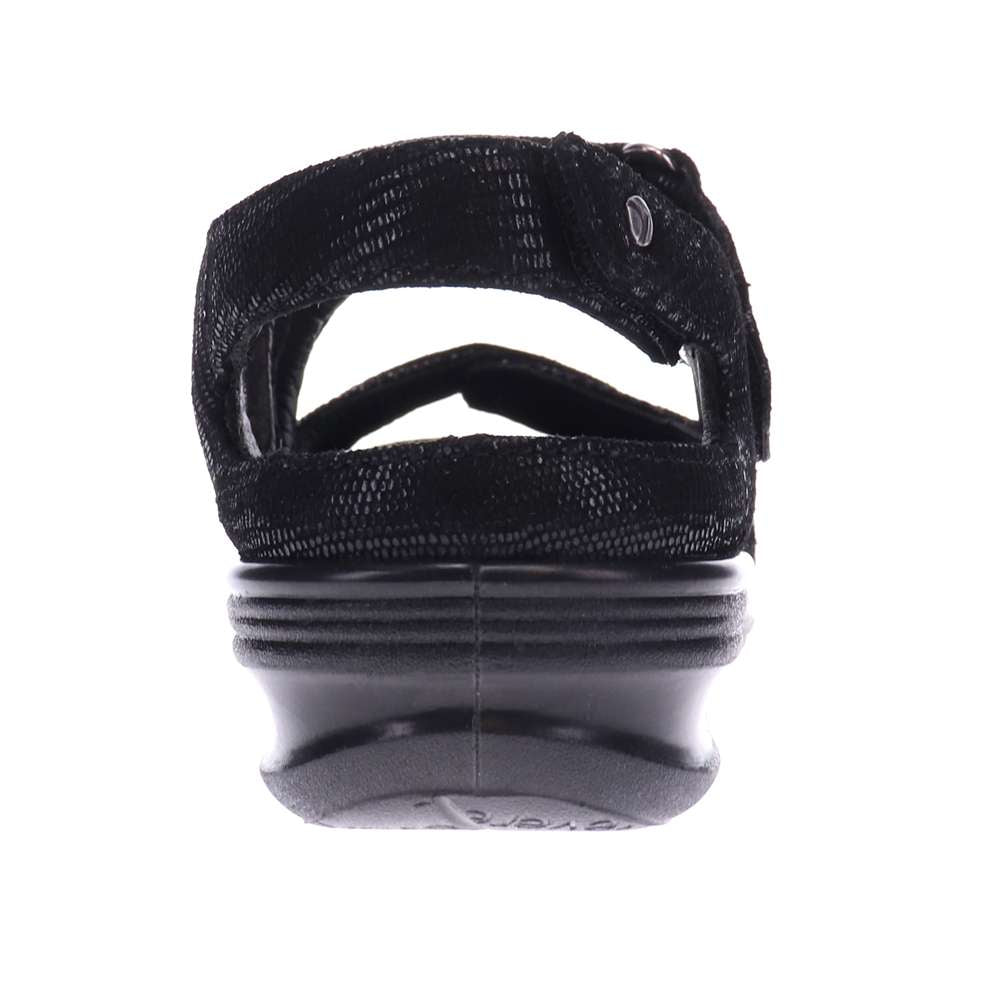 Astoria Sandal - Black Lizard