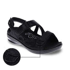 Astoria Sandal - Black Lizard
