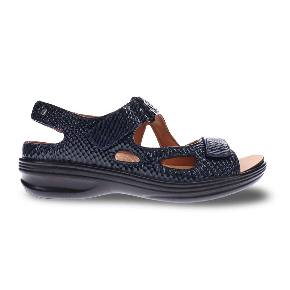 Astoria Sandal - Navy Snake