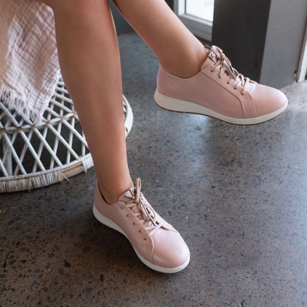 Athens Lace-Up Casual Sneaker - Dusty Pink