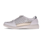 Baxley Zip Casual Sneaker - White/Silver