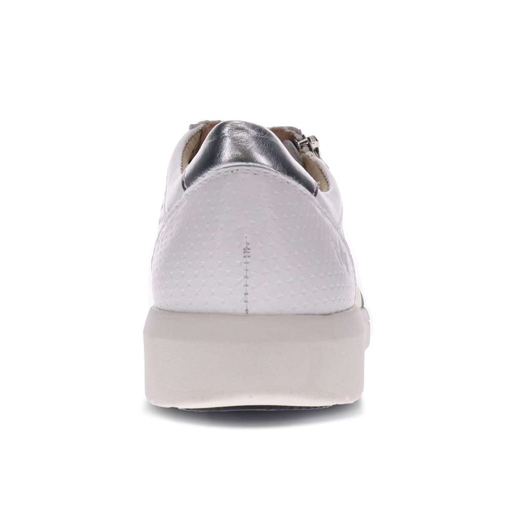 Baxley Zip Casual Sneaker - White/Silver