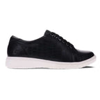 Belinda Lace-Up Casual Sneaker - Black Croc