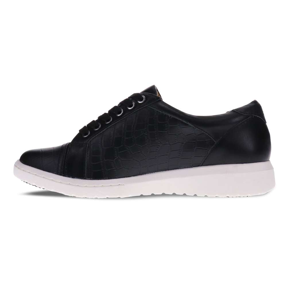 Belinda Lace-Up Casual Sneaker - Black Croc