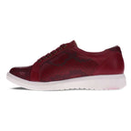 Belinda Lace-Up Casual Sneaker - Burgundy Snake