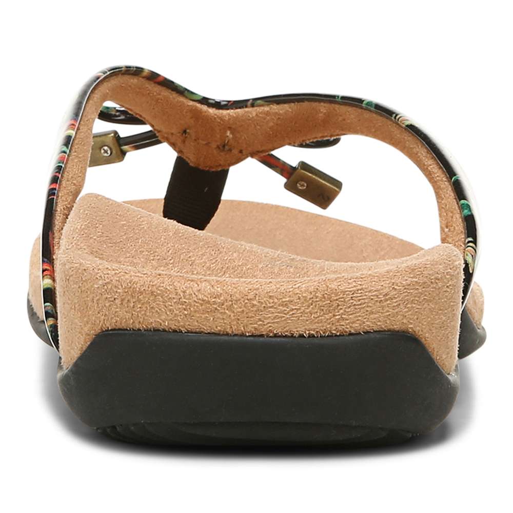 Bella Toe Post Sandal - Black Tropical
