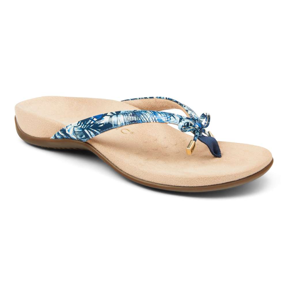 Bella Toe Post Sandal - Blue Palm