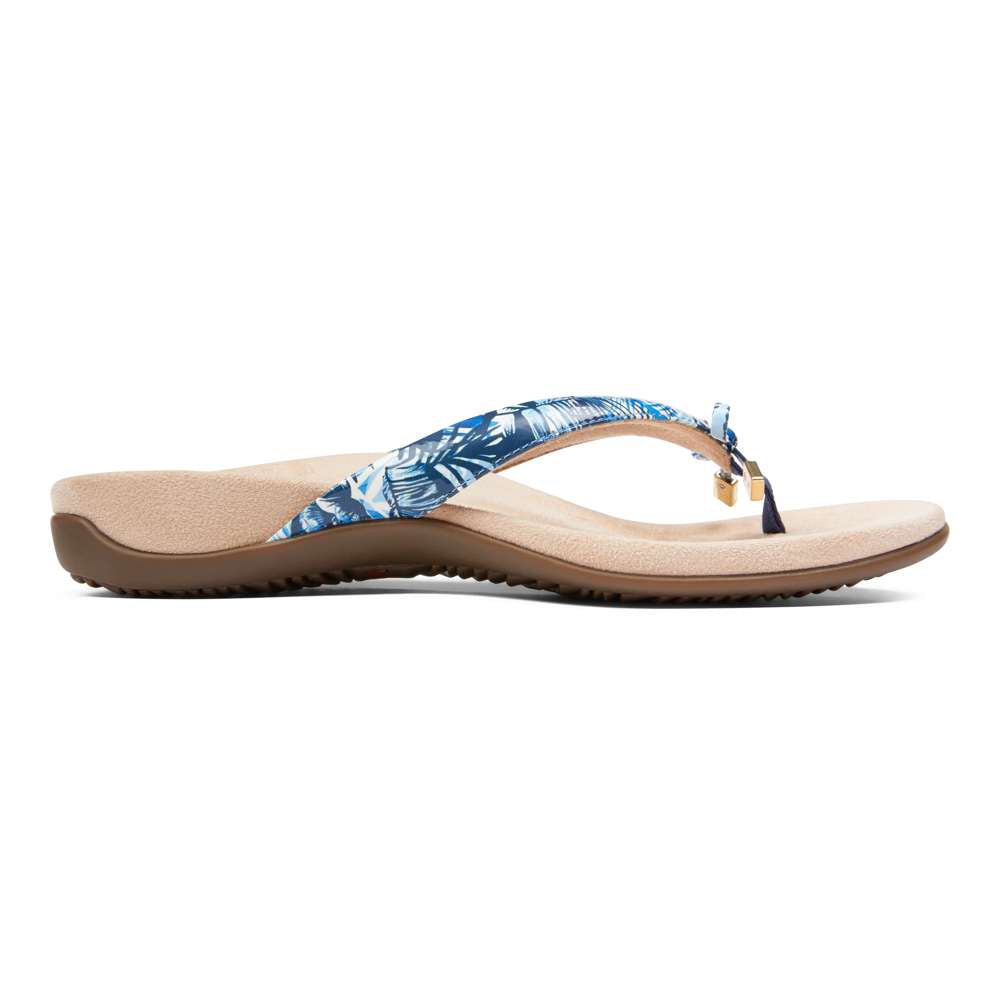 Bella Toe Post Sandal - Blue Palm