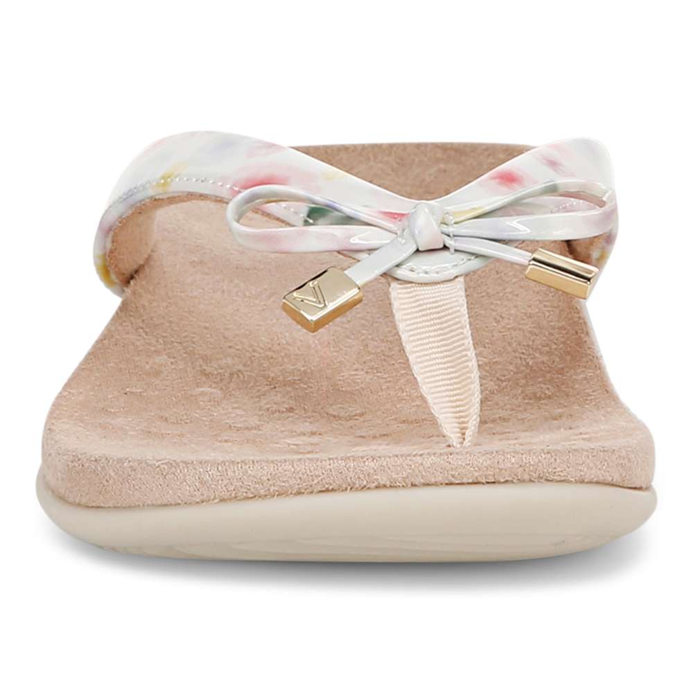 Bella Toe Post Sandal - Cream Poppy