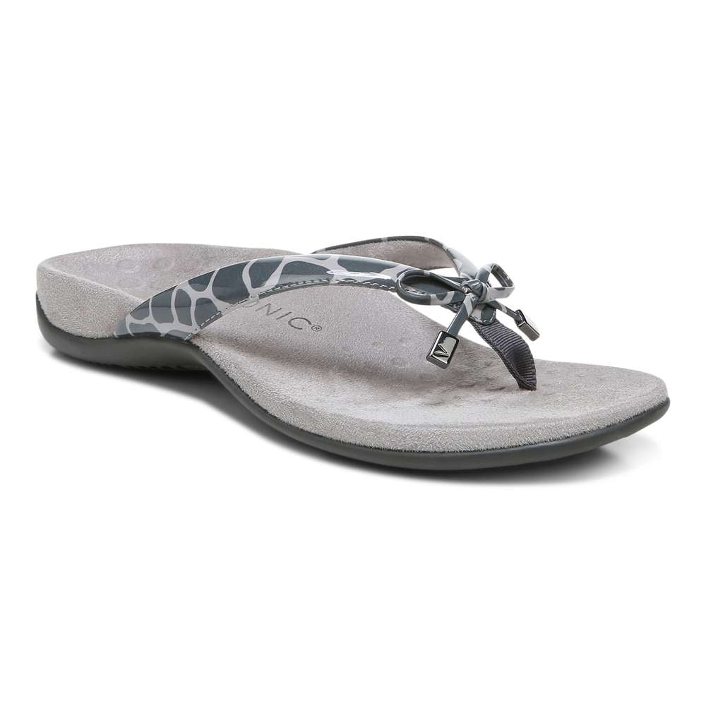 Bella Toe Post Sandal - Dark Grey
