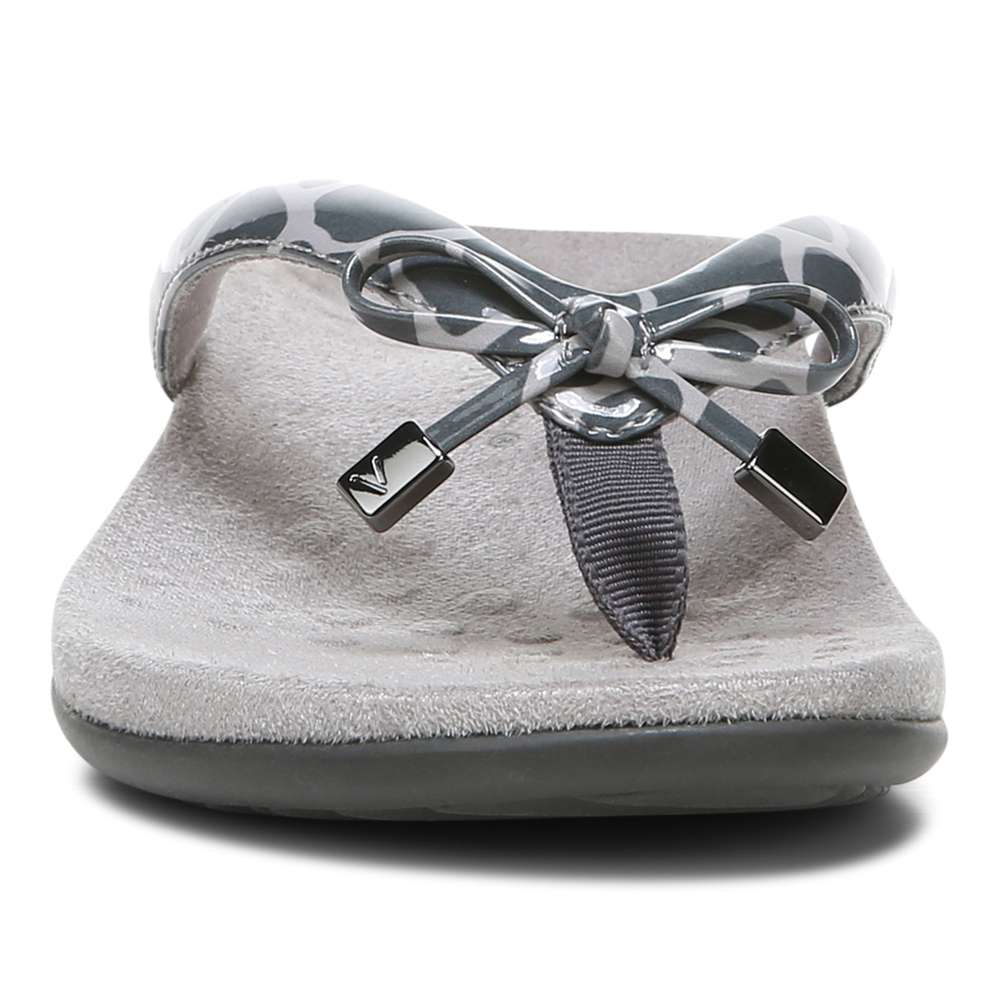 Bella Toe Post Sandal - Dark Grey