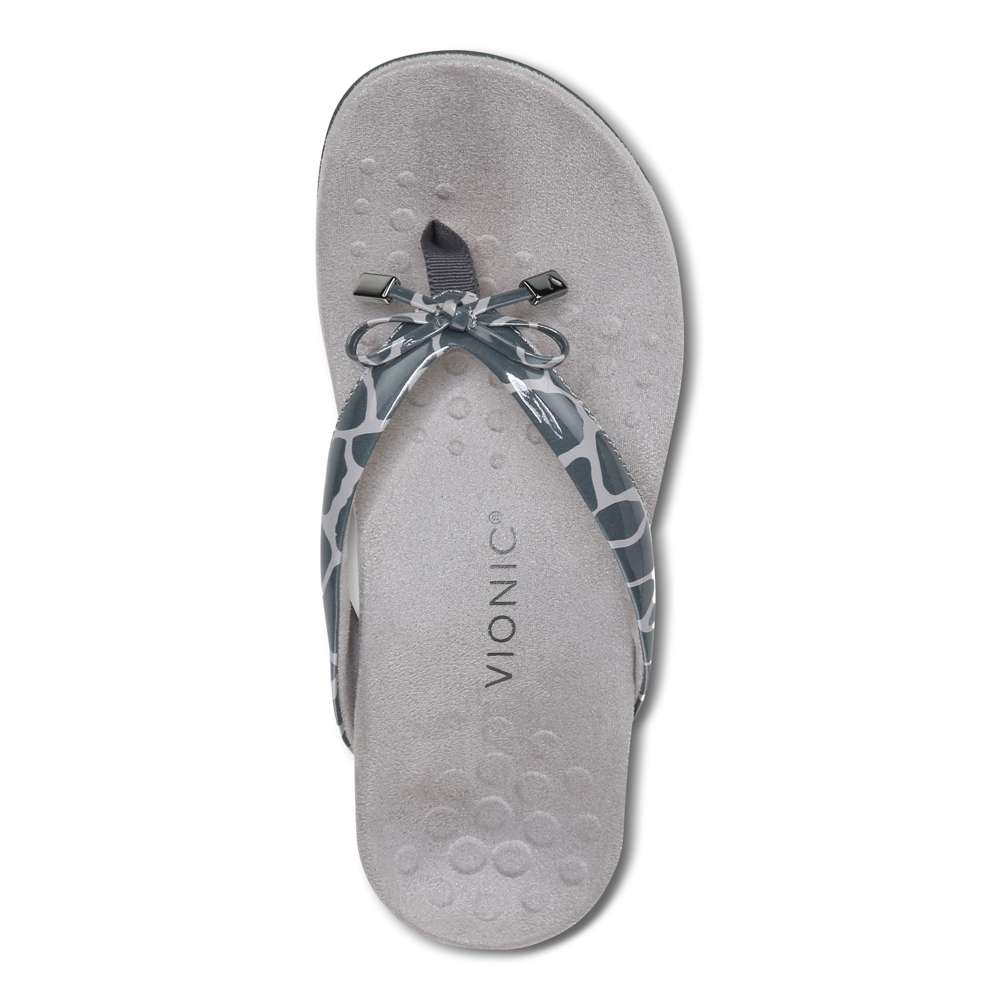 Bella Toe Post Sandal - Dark Grey