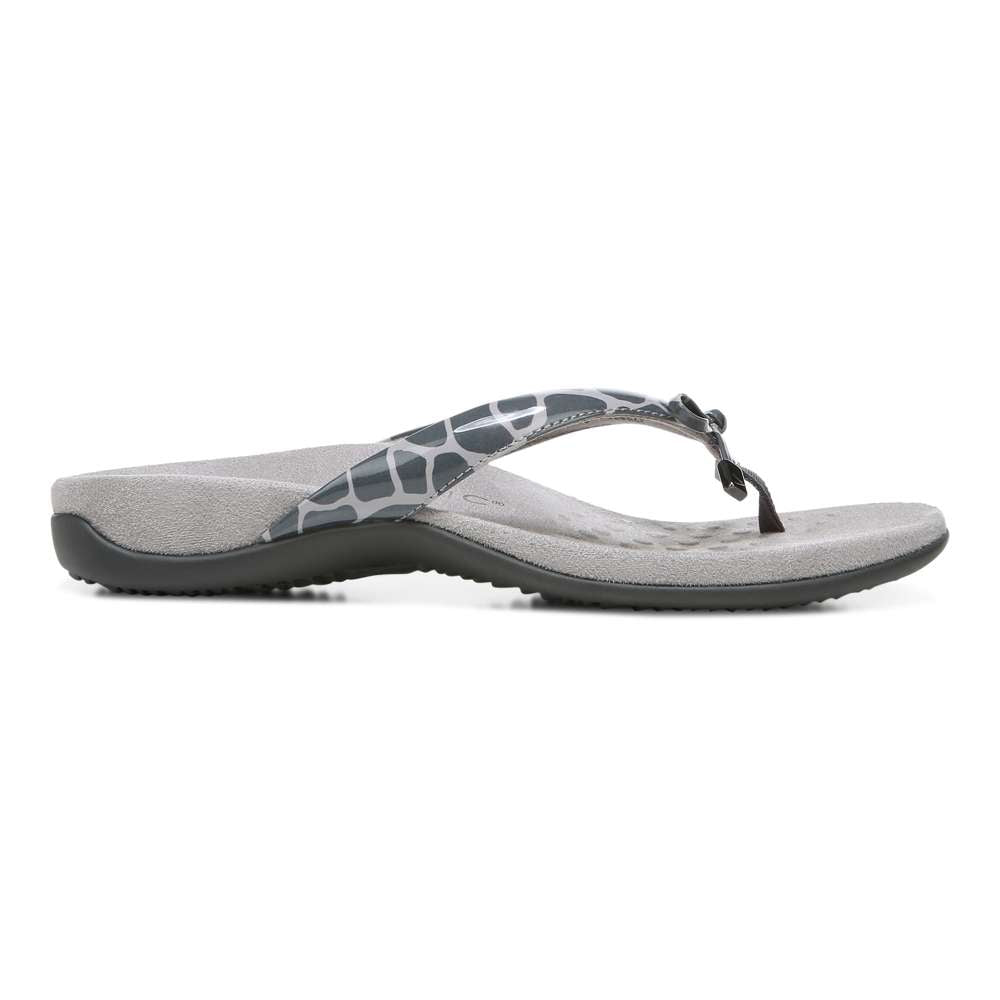 Bella Toe Post Sandal - Dark Grey