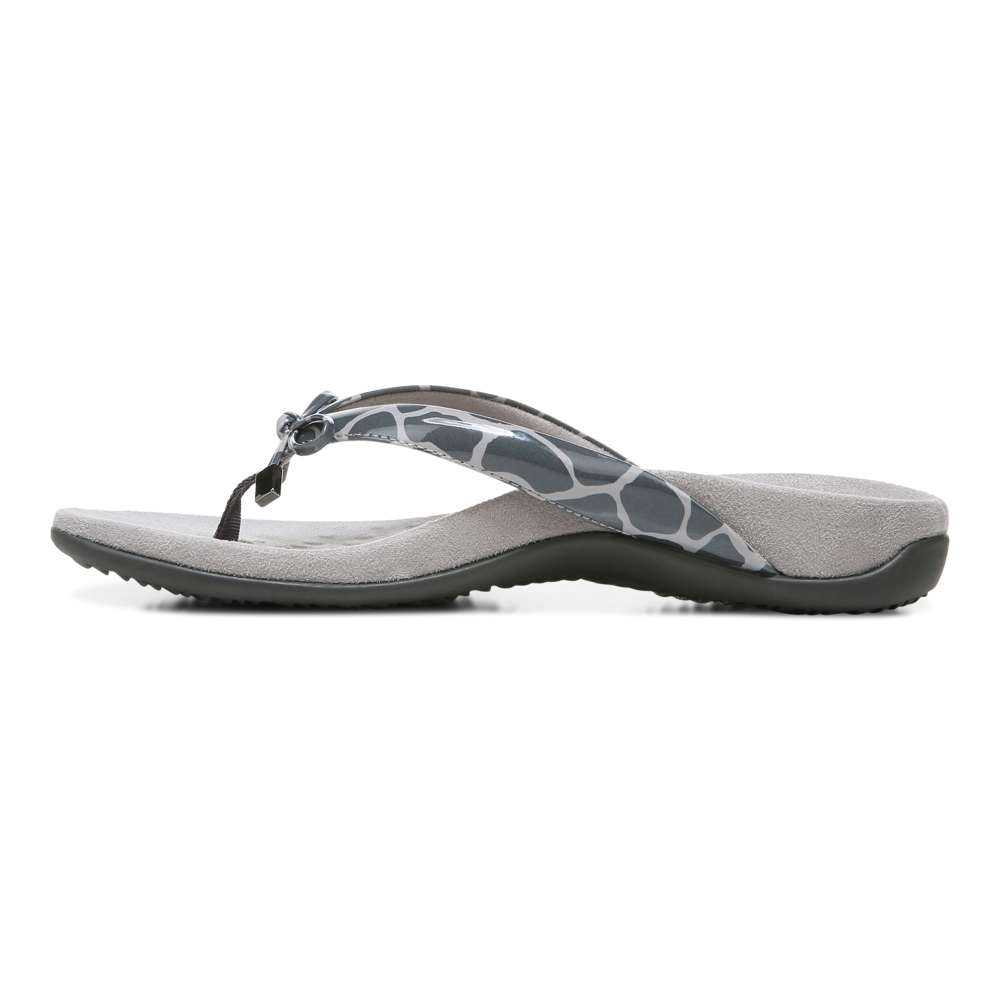 Bella Toe Post Sandal - Dark Grey