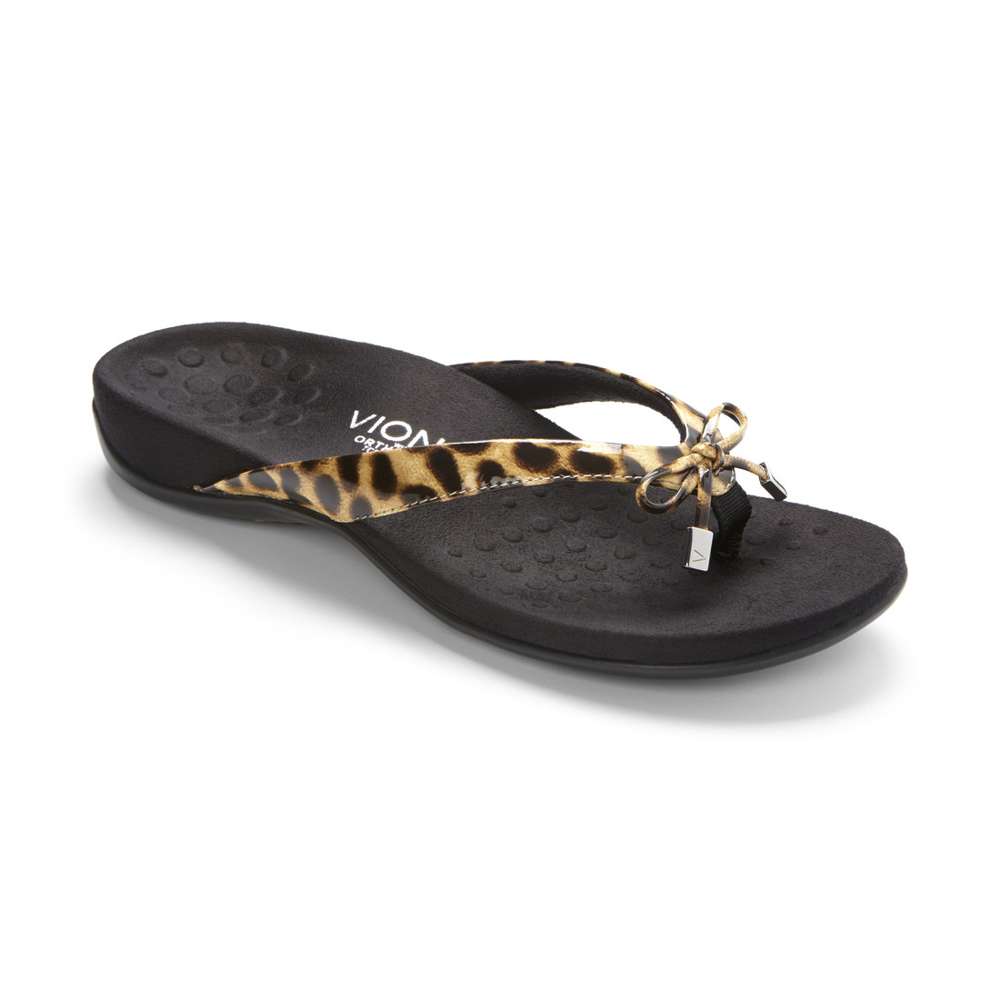 Bella Toe Post Sandal - Tan Leopard