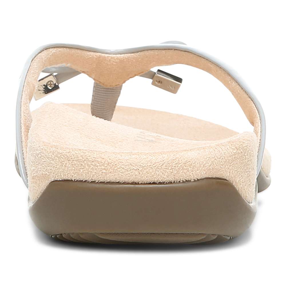 Bella Toe Post Sandal - Light Grey