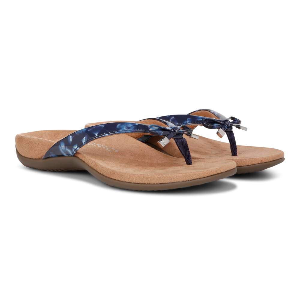 Bella Toe Post Sandal - Navy Poppy