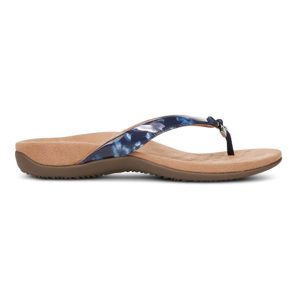 Bella Toe Post Sandal - Navy Poppy