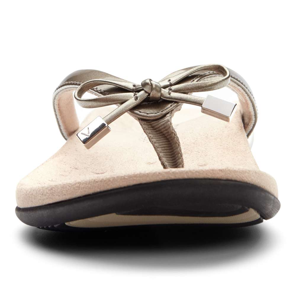 Bella Toe Post Sandal - Pewter