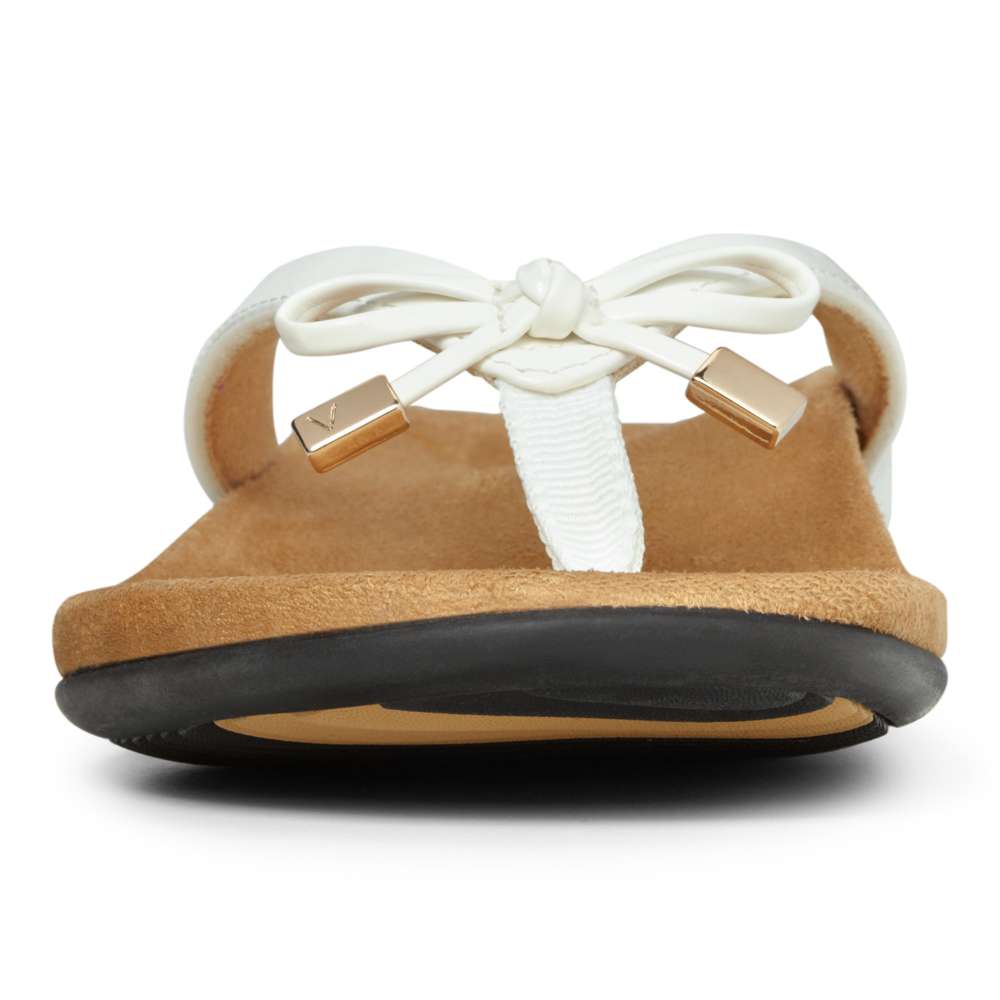 Bella Toe Post Sandal - White