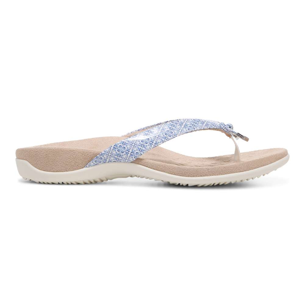 Bella Toe Post Sandal - White Tile